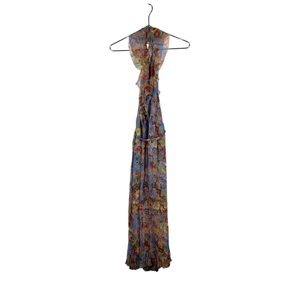 Zimmermann Silk Blue Floral Print Jumpsuit Size 0 - Picture 2 of 5